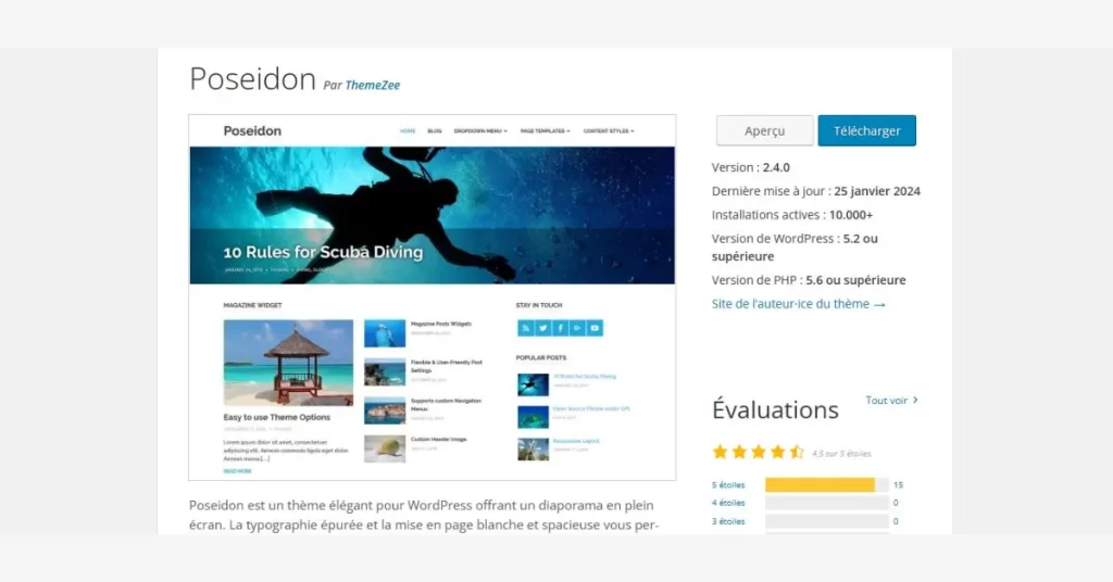 قوالب ووردبريس مجانية - قالب Poseidon